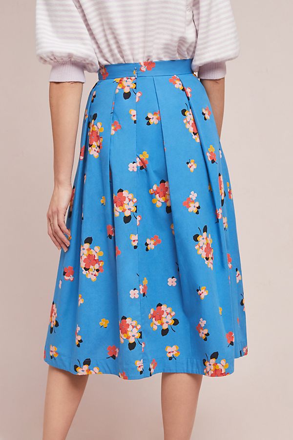 Alyssa Floral Midi Skirt | Anthropologie