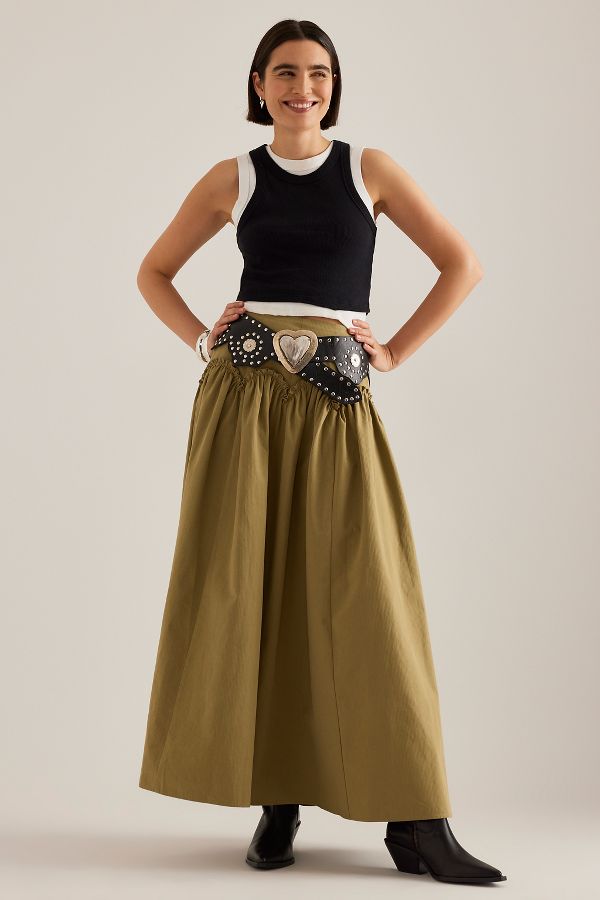 Vista diapositiva: 2: Mare Mare x Anthropologie Basque-Waist Maxi Skirt