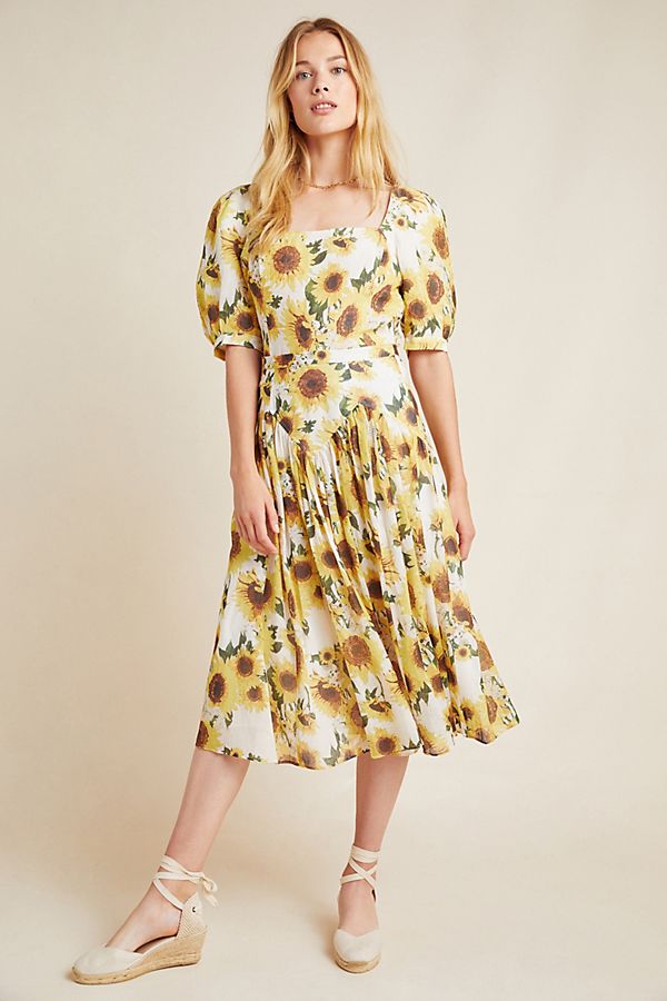 Slide View: 1: Tracy Reese Sunflower Midi Skirt