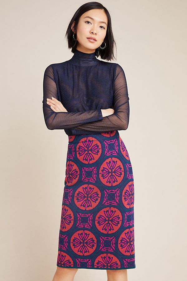 Slide View: 1: Kylie Knit Pencil Skirt