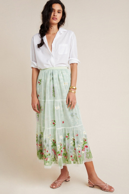 anthropologie long skirt