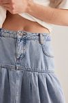 Thumbnail View 5: Pilcro Pleated Basque-Waist Denim Midi Skirt