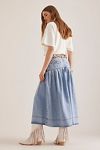 Thumbnail View 6: Pilcro Pleated Basque-Waist Denim Midi Skirt