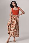 Thumbnail View 2: The Jacie Poplin Printed Midi Skirt by Maeve