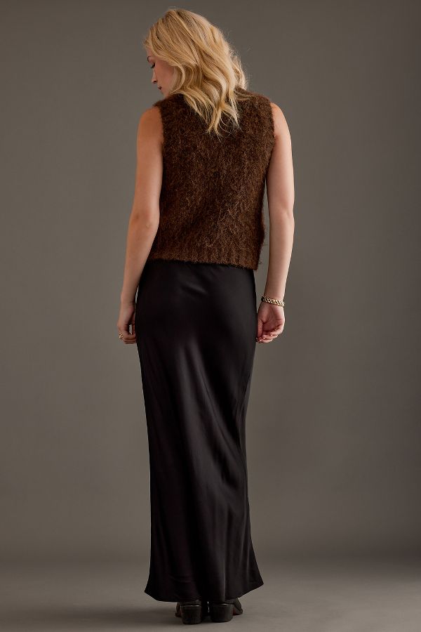 Slide View: 2: Satin Bias Maxi Slip Skirt