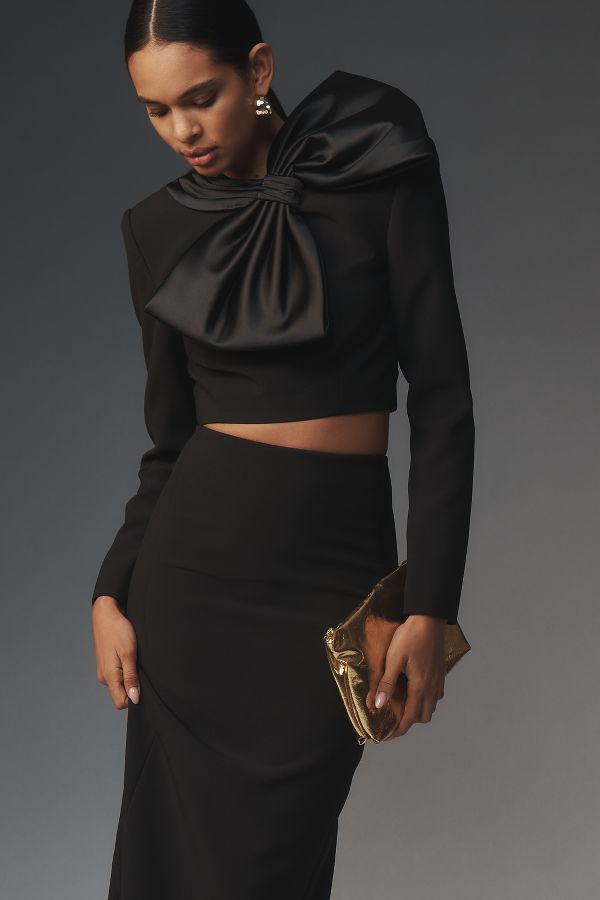 Slide View: 3: Ronny Kobo Issa Column Maxi Skirt