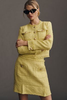 Walter Baker Bree Bouclé Tweed Mini Skirt