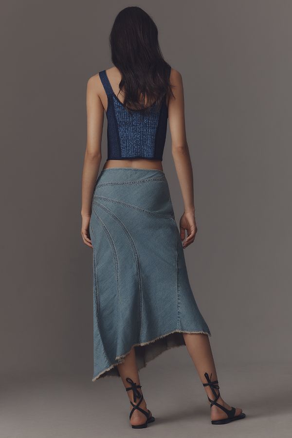 Vista diapositiva: 3: Pilcro Denim Midi Slip Skirt