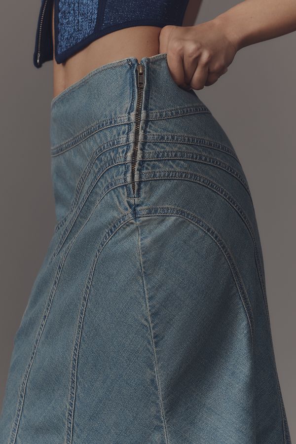 Vista diapositiva: 4: Pilcro Denim Midi Slip Skirt