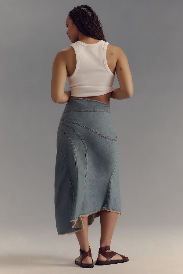 Vista diapositiva: 7: Pilcro Denim Midi Slip Skirt