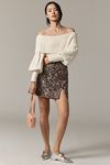 Visualizzazione miniature 4: Maeve Faux-Leather Side-Slit Micro Mini Skirt