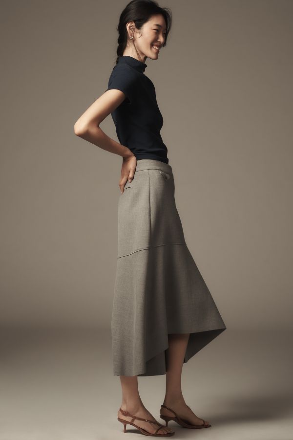 Slide View: 3: Derek Lam 10 Crosby Nicolette Midi Skirt