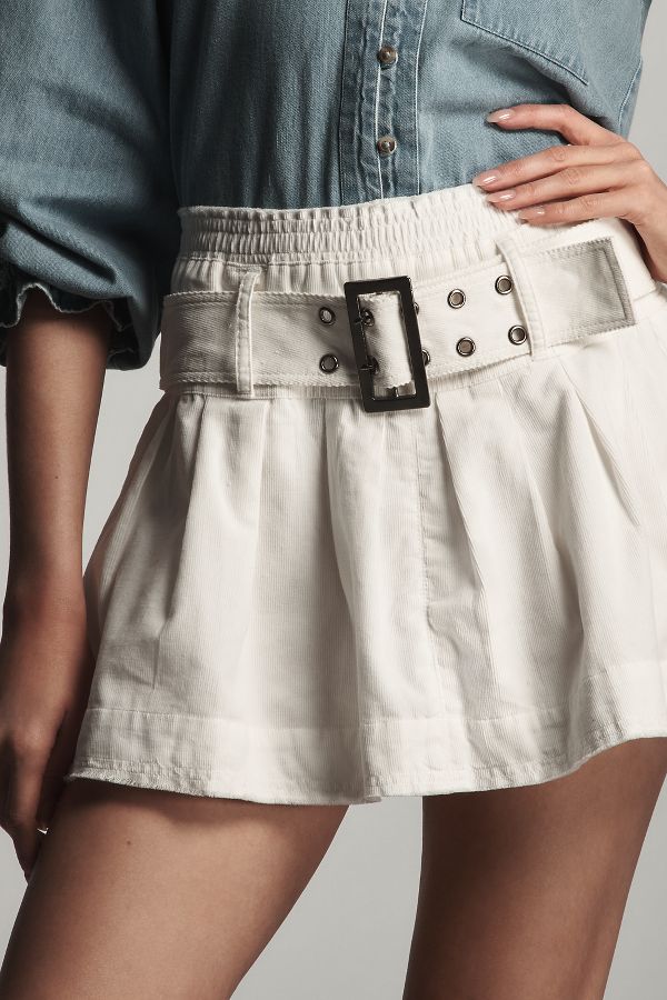 Slide View: 2: Pilcro Low-Slung Pleated Skirt