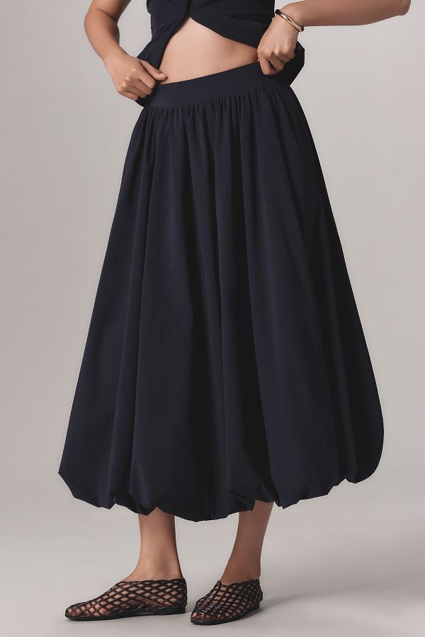 Slide View: 3: Extro&Vert Lily Bubble Hem Midi Skirt