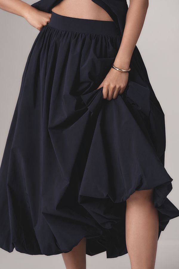 Slide View: 5: Extro&Vert Lily Bubble Hem Midi Skirt