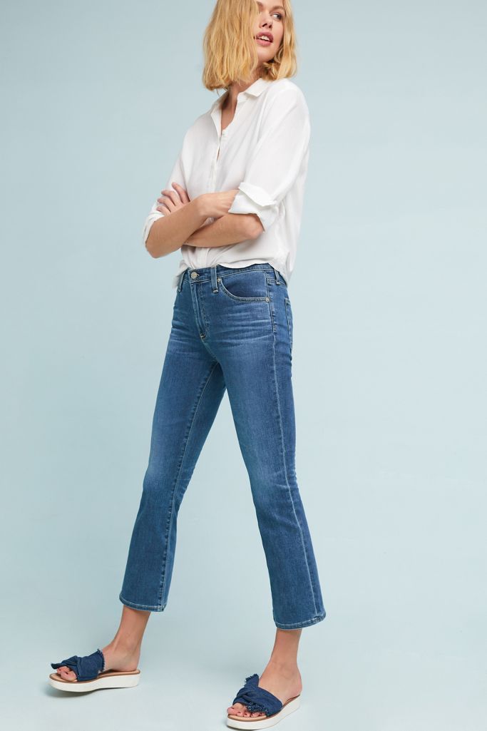 AG The Jodi High-Rise Cropped Flare Jeans | Anthropologie