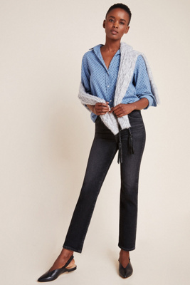AG Women's Isabelle High Rise Straight Crop Jeans - 5 Years Entropy Wash, Size 29