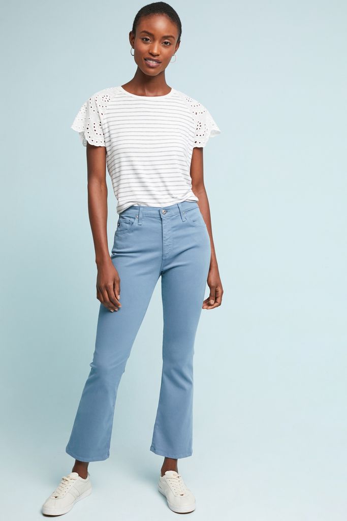 AG The Jodi High-Rise Cropped Flare Jeans | Anthropologie