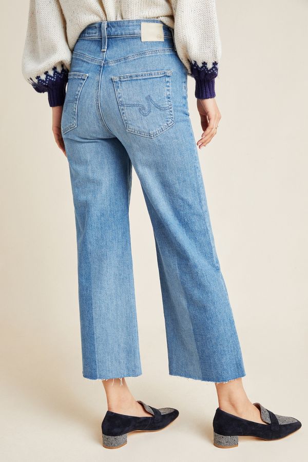 AG The Etta Ultra HighRise Cropped WideLeg Jeans Anthropologie
