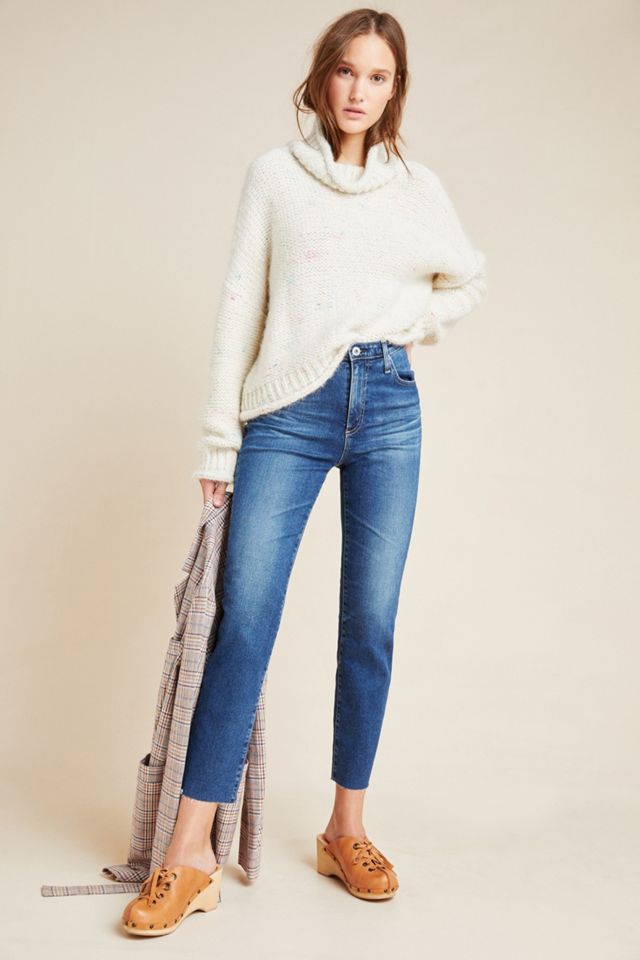 AG The Isabelle High-Rise Straight Cropped Jeans | Anthropologie