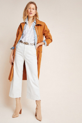 high rise wide leg white jeans