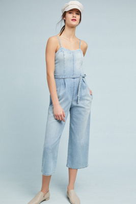 anthropologie denim jumpsuit