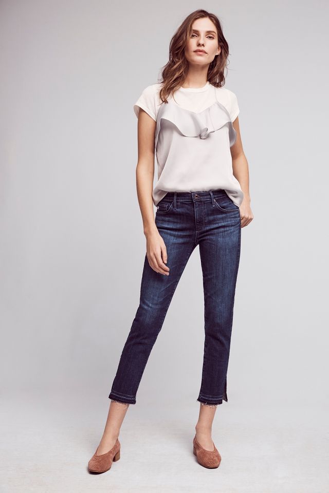 AG The Stevie Mid-Rise Skinny Cropped Jeans | Anthropologie