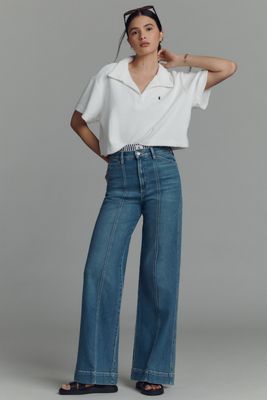 Joe's Jeans The Front Seamed High-Rise Wide-Leg Jeans