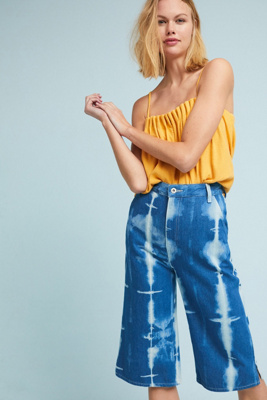 levi's wide leg denim culottes