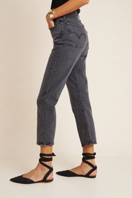 levi's grey wedgie straight jeans