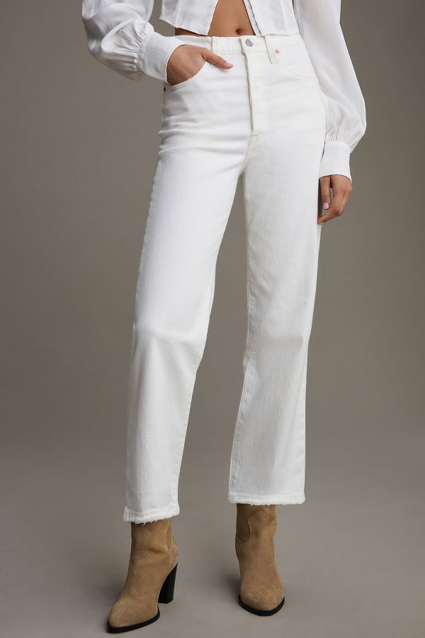 Slide View: 2: Levi's Ribcage High-Rise Straight-Leg Jeans