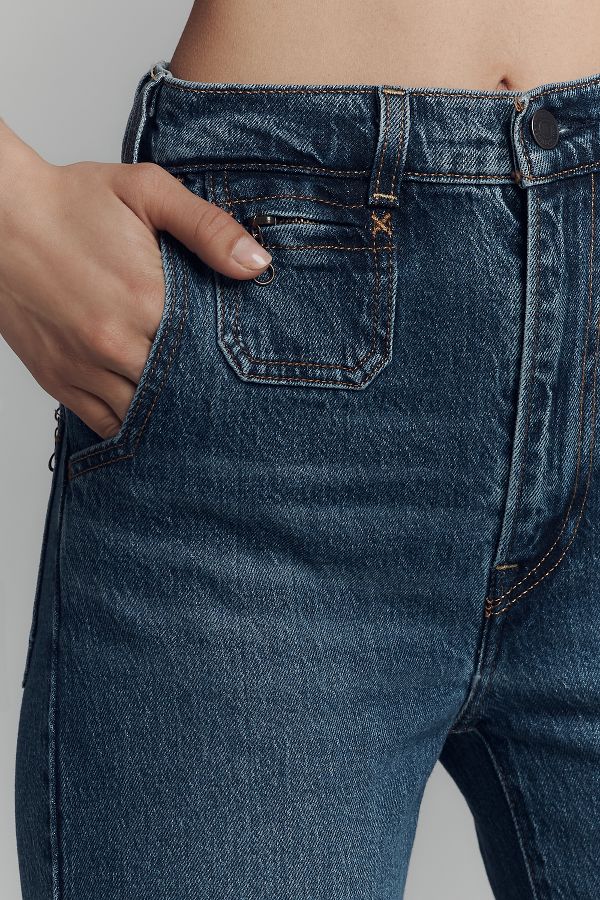 Slide View: 3: Levis Ribcage Bell Super High-Rise Straight-Leg Jeans