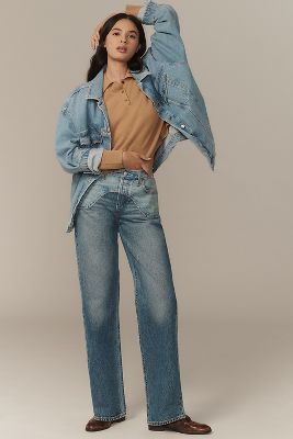 Levi's 501 90's Western Mid-Rise Straight-Leg Jeans