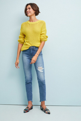 levi's high rise straight crop