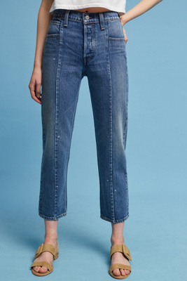 levi's altered straight leg jeans