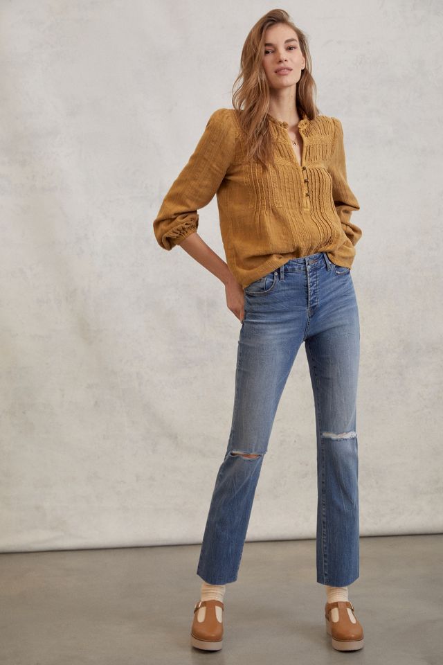 BLANKNYC Ultra High-Rise Straight Jeans | Anthropologie