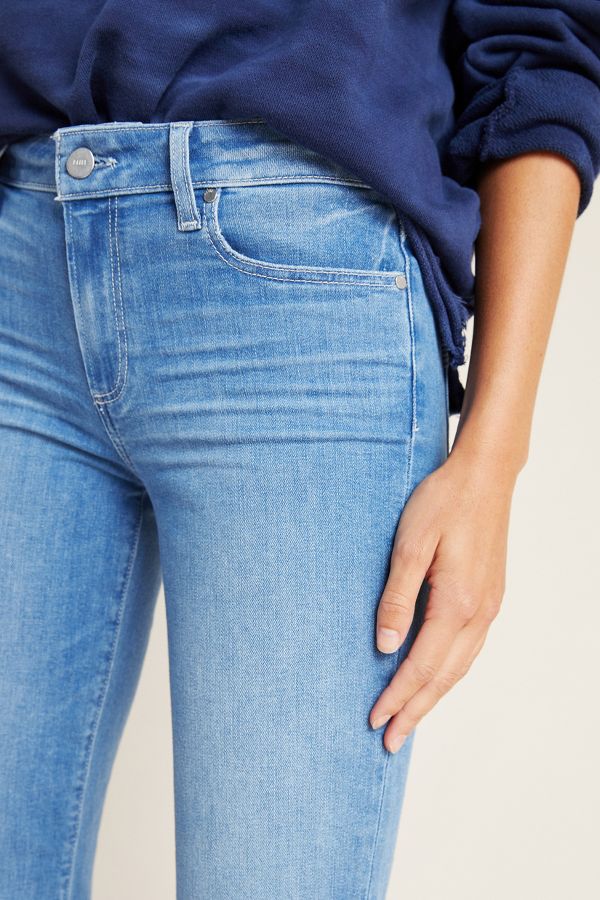 Paige Mid-Rise Bootcut Petite Jeans | Anthropologie