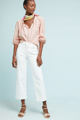 white culotte jeans