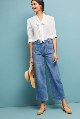 Paige Nellie High-Rise Culotte Jeans 