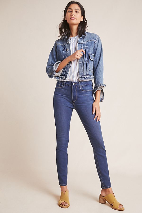Slide View: 1: Paige Hoxton High-Rise Skinny Jeans