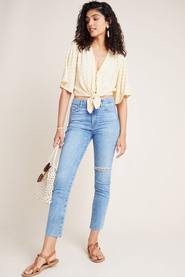 Paige Hoxton High-Rise Slim Jeans | Anthropologie