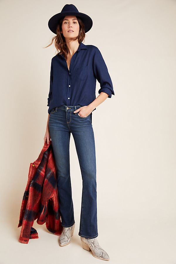 Slide View: 1: Paige Manhattan Mid-Rise Bootcut Jeans