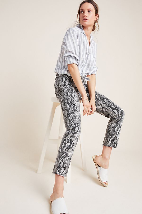 Slide View: 1: Paige Hoxton High-Rise Slim Jeans