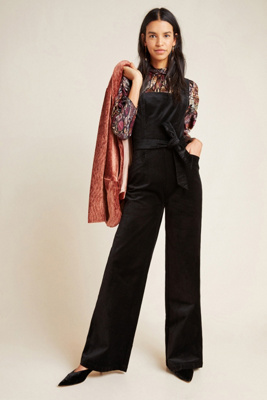 anthropologie velvet jumpsuit