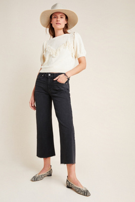 high rise culotte jeans