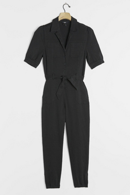 black denim utility dress