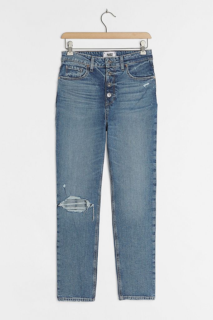 Paige Sarah Ultra High-Rise Slim Straight Jeans | Anthropologie