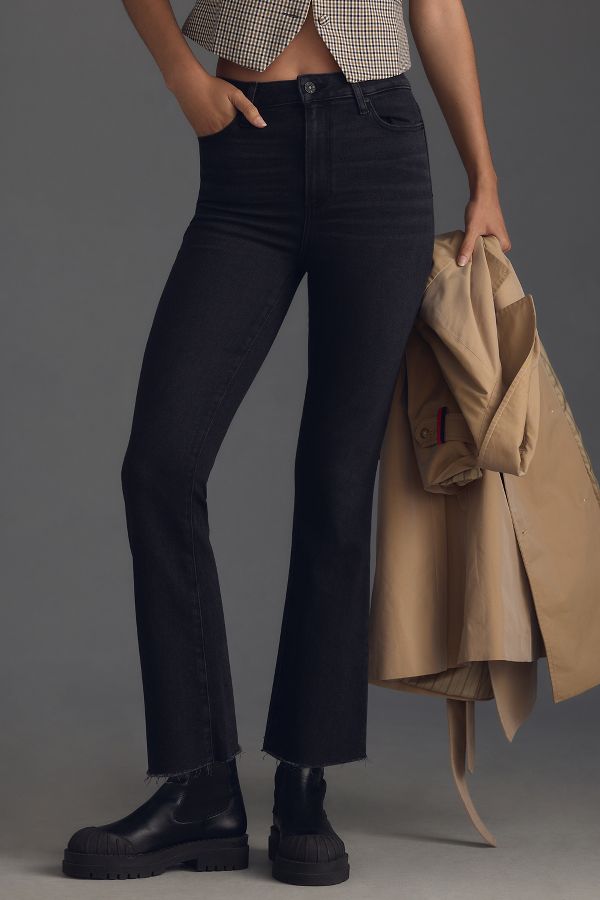 Vista de diapositivas: 2: PAIGE The Claudine High-Rise Crop Flare Jeans