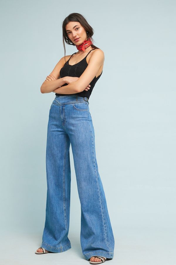 Paige Sutton High-Rise Wide-Leg Jeans | Anthropologie