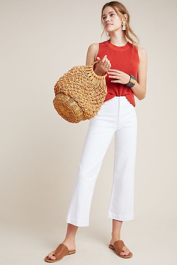 Slide View: 1: Paige Nellie High-Rise Culotte Jeans